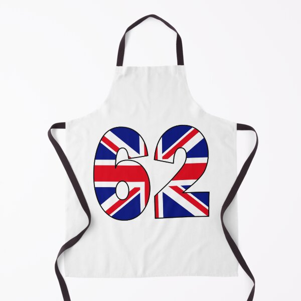 Item preview, Number 62 with UK flag on the background designed and sold by AllShirts21.