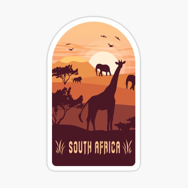 South Africa vintage design / gift idea Sticker