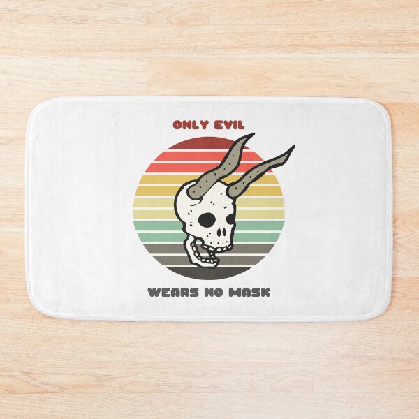 Item preview, Sunset Demon Skull / Only Evil Wears No Mask designed and sold by Nathalie Aynié.