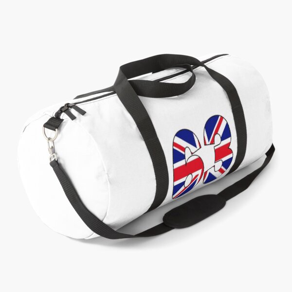 Item preview, Number 63 with UK flag on the background designed and sold by AllShirts21.