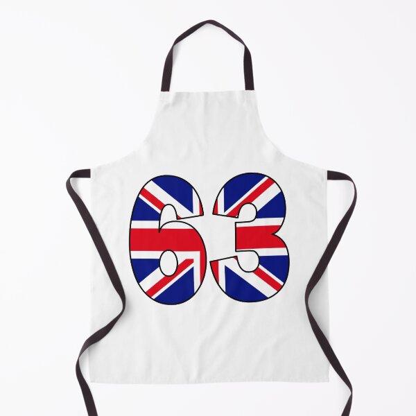 Item preview, Number 63 with UK flag on the background designed and sold by AllShirts21.