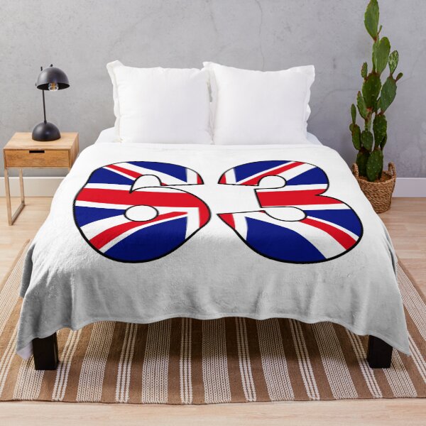 Item preview, Number 63 with UK flag on the background designed and sold by AllShirts21.