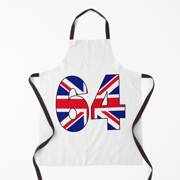 Item preview, Number 64 with UK flag on the background designed and sold by AllShirts21.