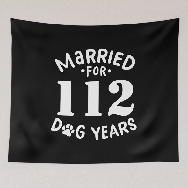 Item preview, 16th Wedding Anniversary, Married For 112 Dog Years designed and sold by haselshirt.