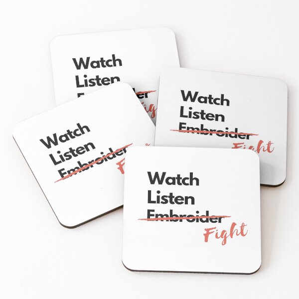 Item preview, Watch listen embroider designed and sold by creative-boo.