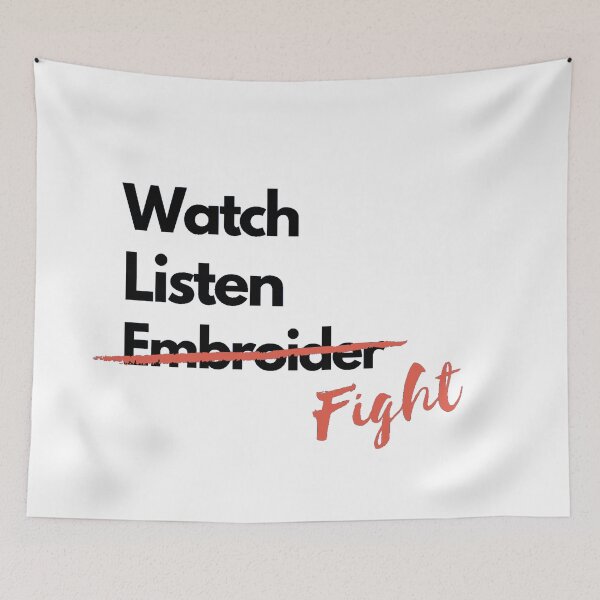 Item preview, Watch listen embroider designed and sold by creative-boo.