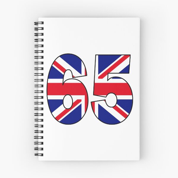 Item preview, Number 65 with UK flag on the background designed and sold by AllShirts21.
