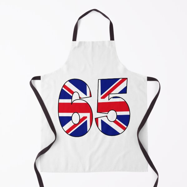 Item preview, Number 65 with UK flag on the background designed and sold by AllShirts21.