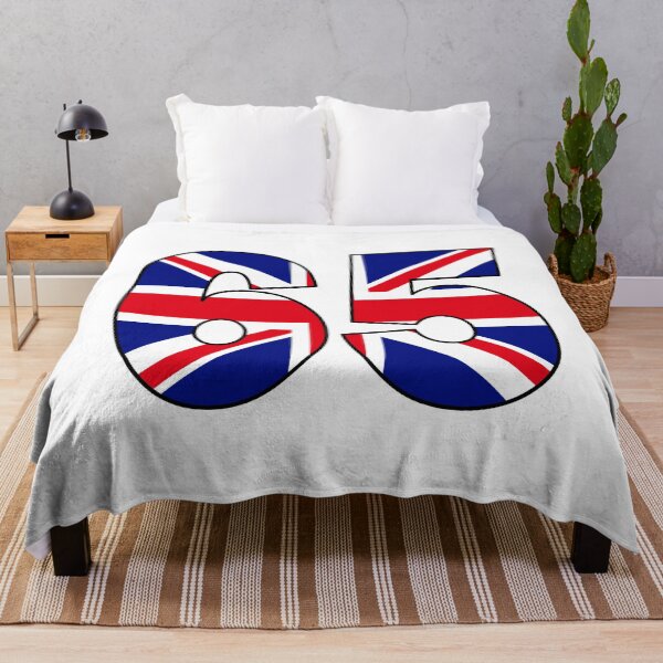 Item preview, Number 65 with UK flag on the background designed and sold by AllShirts21.