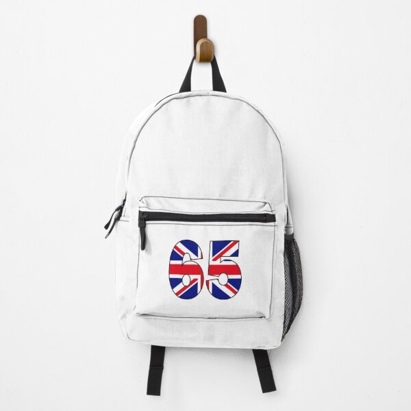 Item preview, Number 65 with UK flag on the background designed and sold by AllShirts21.