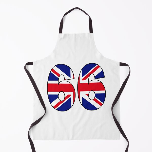 Item preview, Number 66 with UK flag on the background designed and sold by AllShirts21.
