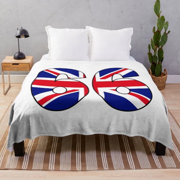 Item preview, Number 66 with UK flag on the background designed and sold by AllShirts21.