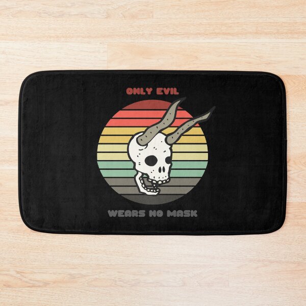 Item preview, Sunset Demon Skull / Only Evil Wears No Mask designed and sold by Nathalie Aynié.