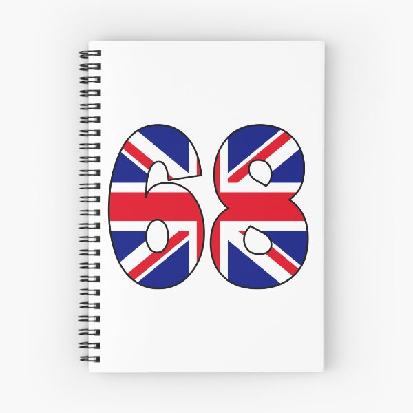 Item preview, Number 68 with UK flag on the background designed and sold by AllShirts21.
