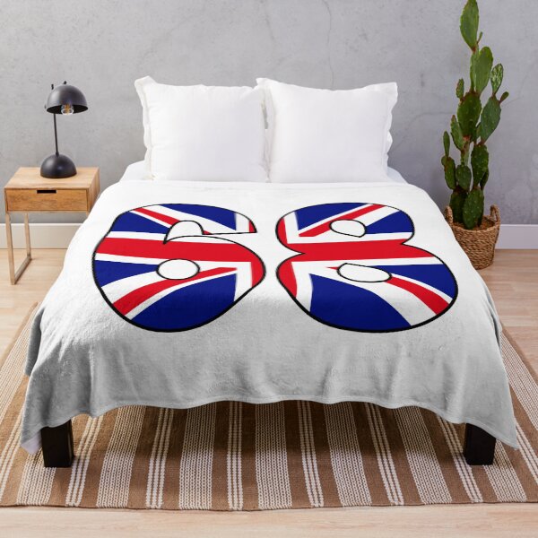 Item preview, Number 68 with UK flag on the background designed and sold by AllShirts21.