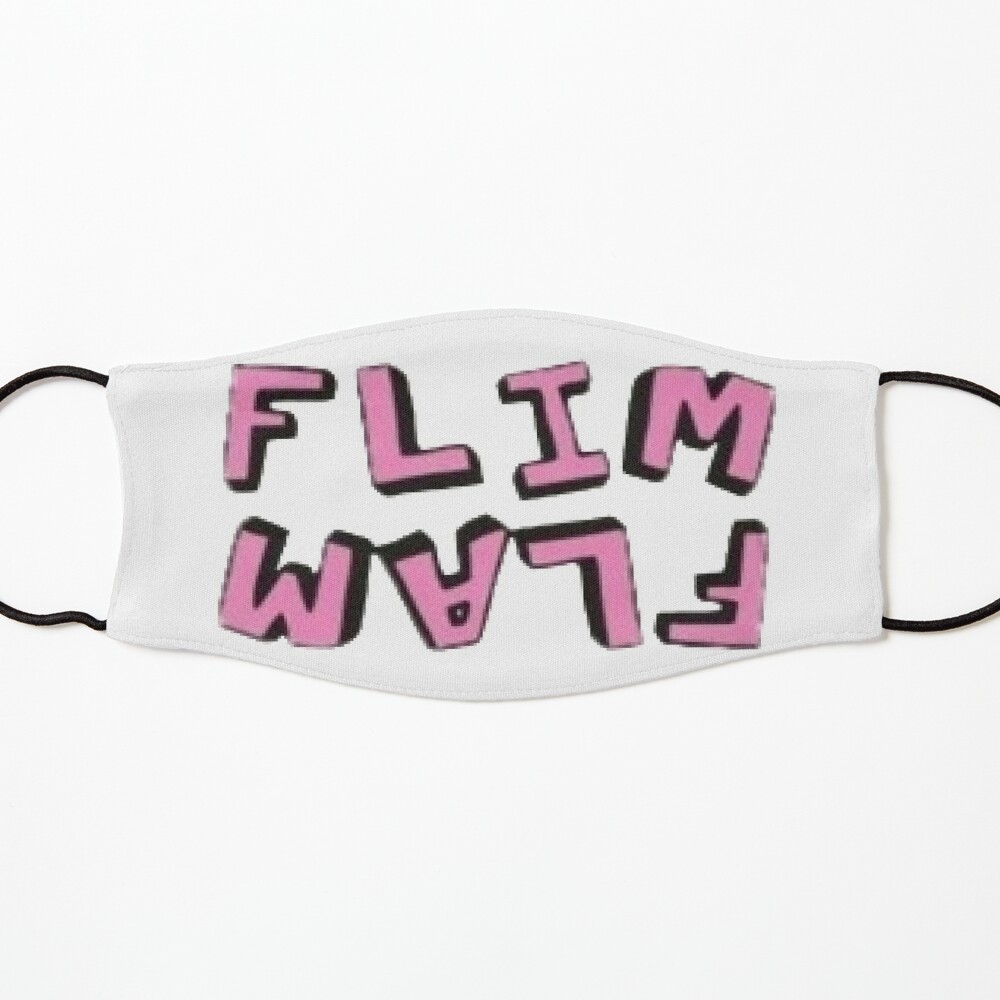 Flim Flam Logo Flamingo Pink Mask By Mustafpatra Redbubble - flamingo roblox kids masks redbubble