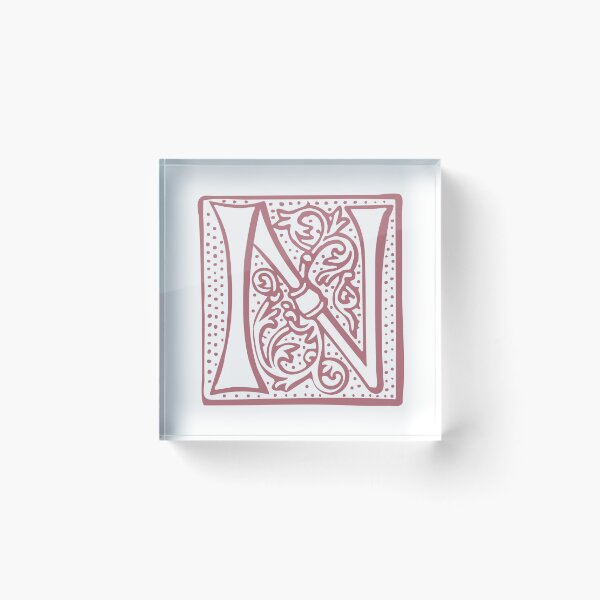 Aperçu de l'œuvre Vintage Letter N Rose Gold créée et vendue par yourscotborders.