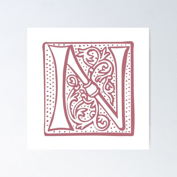 Item preview, Vintage Letter N Rose Gold designed and sold by yourscotborders.