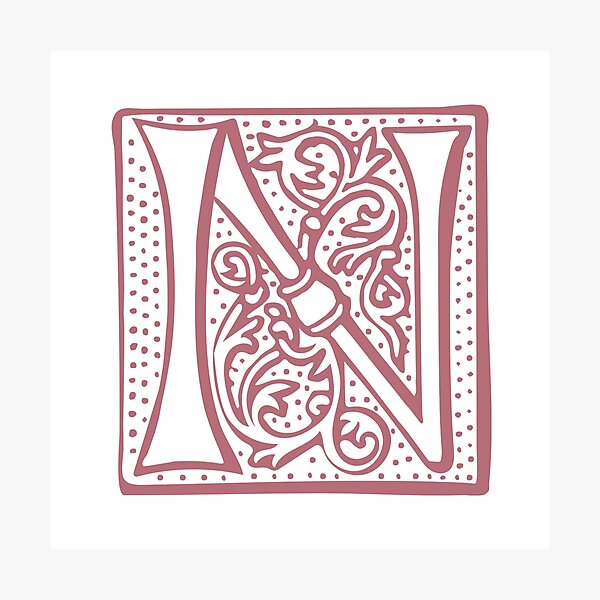 Item preview, Vintage Letter N Rose Gold designed and sold by yourscotborders.