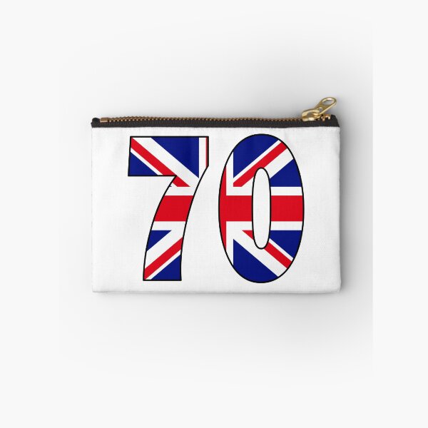 Item preview, Number 70 with UK flag on the background designed and sold by AllShirts21.
