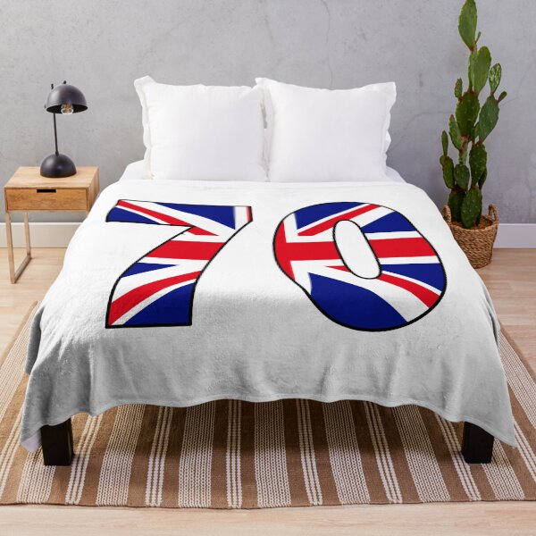 Item preview, Number 70 with UK flag on the background designed and sold by AllShirts21.