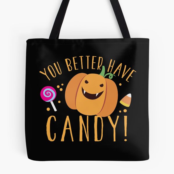 Item preview, You better have CANDY with cute vamp Halloween pumpkin  designed and sold by jazzydevil.