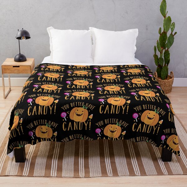 Item preview, You better have CANDY with cute vamp Halloween pumpkin  designed and sold by jazzydevil.