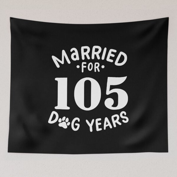Item preview, 15th Wedding Anniversary, Married For 105 Dog Years designed and sold by haselshirt.