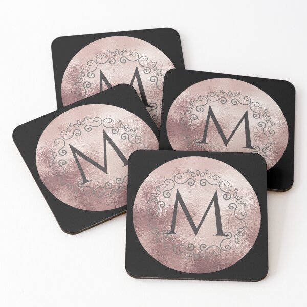 Item preview, Monogram Letter Initial M Rose Gold designed and sold by diverseidentity.