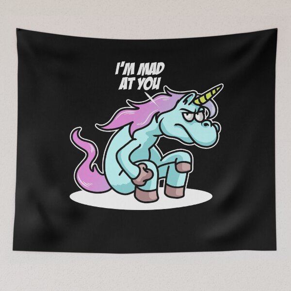 Item preview, Angry Unicorn is mad looking and annoyed designed and sold by NeXore.