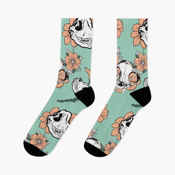 Item preview, Floral Dog Skull Pattern designed and sold by cutefashion.