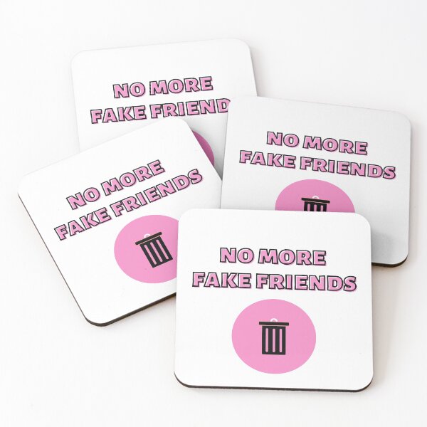 Item preview, No more fake friends trash bin Gift idea for real friends designed and sold by conceptDVS.