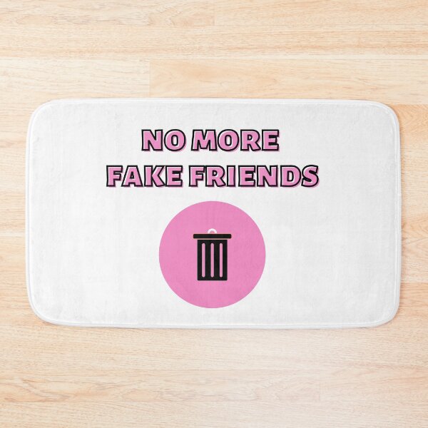 Item preview, No more fake friends trash bin Gift idea for real friends designed and sold by conceptDVS.