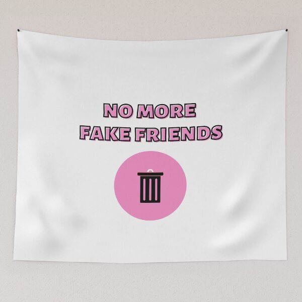 Item preview, No more fake friends trash bin Gift idea for real friends designed and sold by conceptDVS.