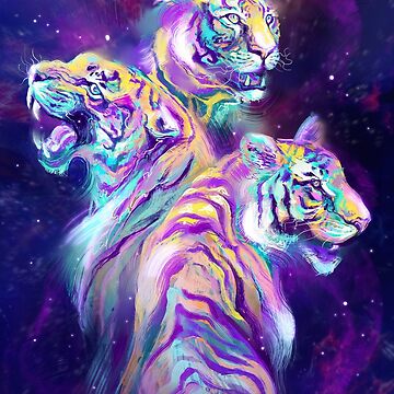 Shop Galactic Tiger Oversized T-shirt — LEEAGLE