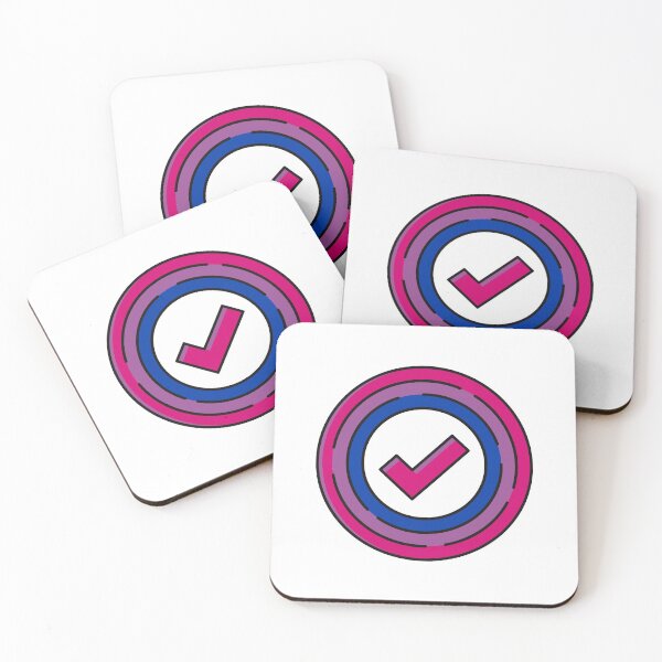 Item preview, Bi checkmark. Sticker / hoodie / notebook / pin / etc designed and sold by favoritefandom.