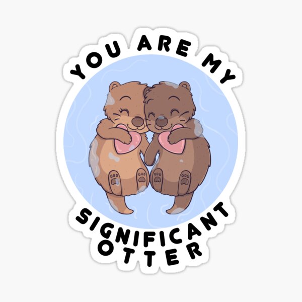 Sea Otter Couple Stickers for Sale