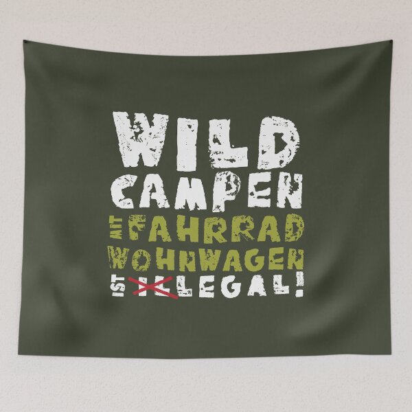 Item preview, Wild camping with bicycle caravans is not illegal! designed and sold by wunderfamily.