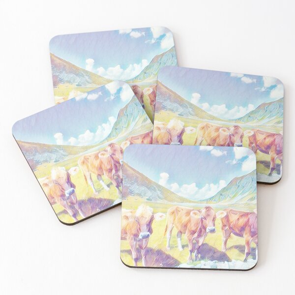 Item preview, colorful cows in the mountains designed and sold by ToniStauche.