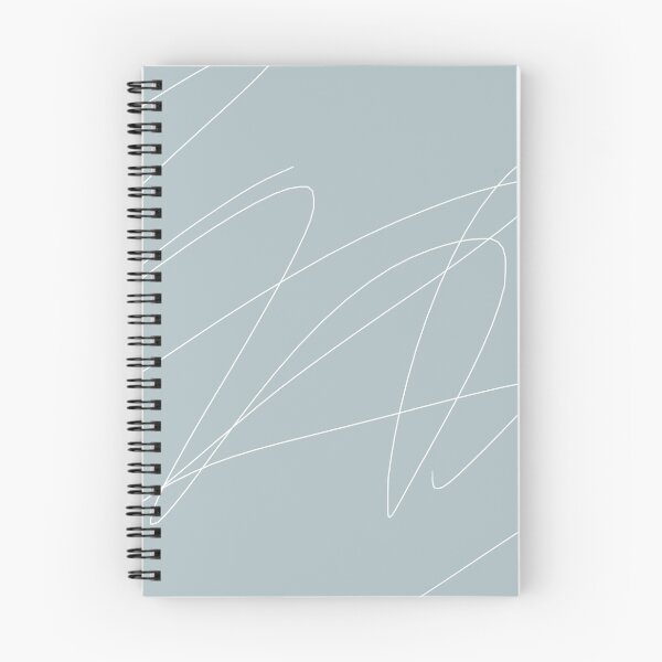 Item preview, Pastel soft pale grey blue with white scribbles original art designed and sold by HTPOP.