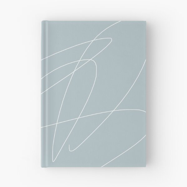 Item preview, Pastel soft pale grey blue with white scribbles original art designed and sold by HTPOP.