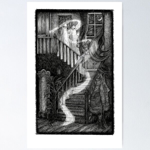 Item preview, A Haunted House (with border) designed and sold by Sarah Crosby.