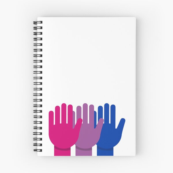 Item preview, Bi hands flag. Sticker / hoodie / notebook / pin / etc designed and sold by favoritefandom.