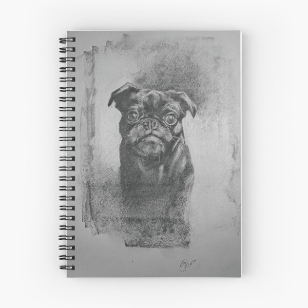 Item preview, Melancholy Black Pug designed and sold by FineLineStudio.