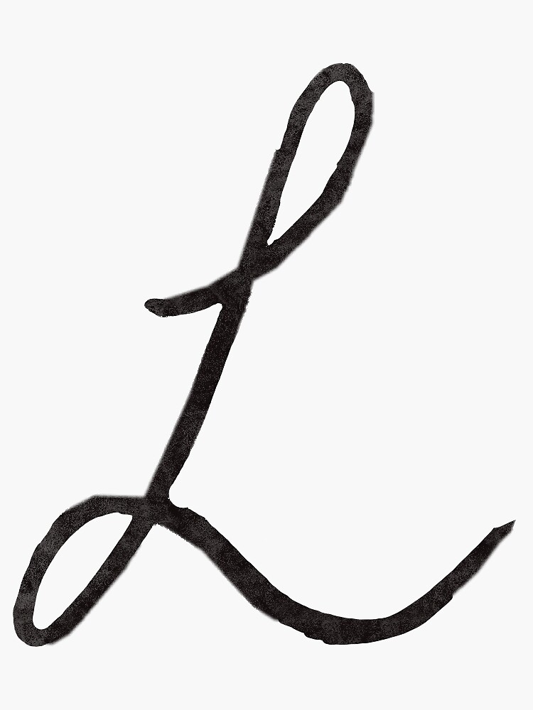 "Cursive L" Sticker for Sale by Leolarrr Redbubble