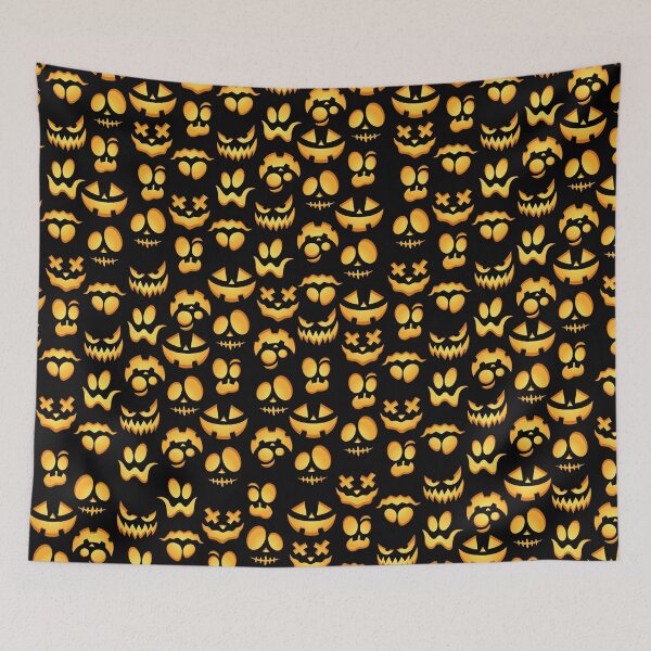 Item preview, Halloween Carved Pumpkings Pattern designed and sold by borderland.