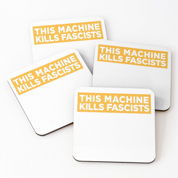 Item preview, This Machine Kills Fascists Bumper Mustard Color designed and sold by peachyline.