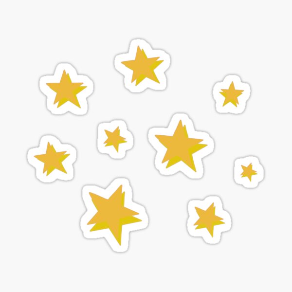 Yellow Star Pack Sticker For Sale By Inspiredbydavie Redbubble