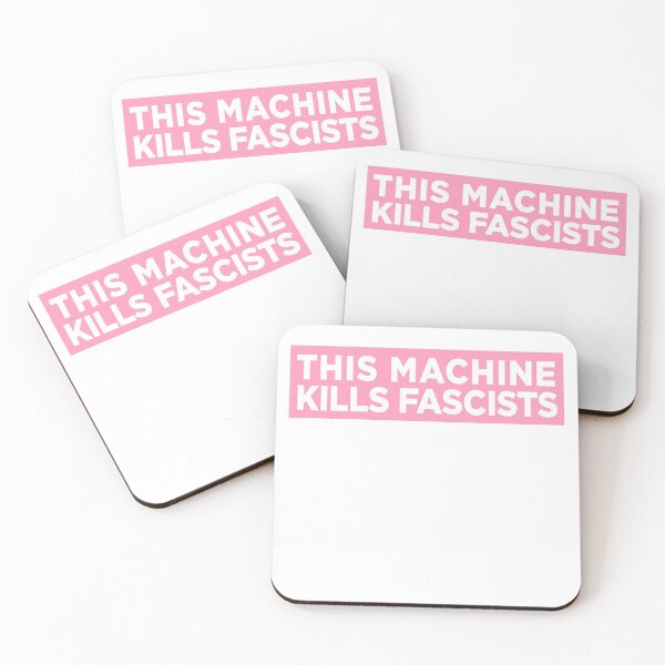 Item preview, This Machine Kills Fascists Bumper Pink Rock designed and sold by peachyline.