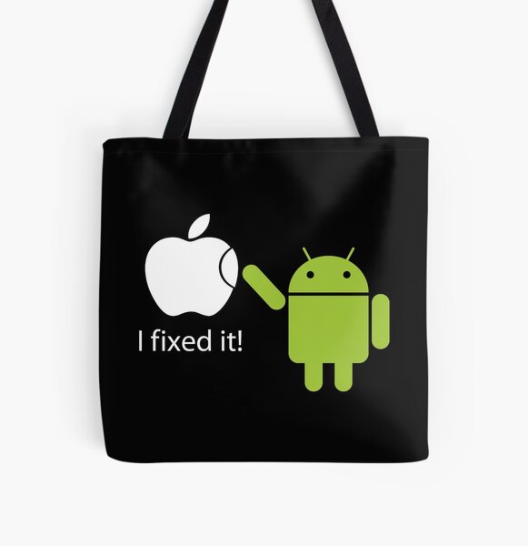 I Fixed It - Android vs Apple Tote Bag for Sale by GMFV